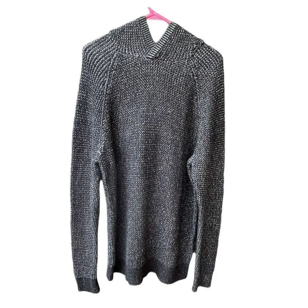 Express size L 100% cotton oversized hooped sweater.